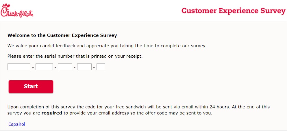 Chick-fil-A Customer Experience Survey – MyCFAvisit.com